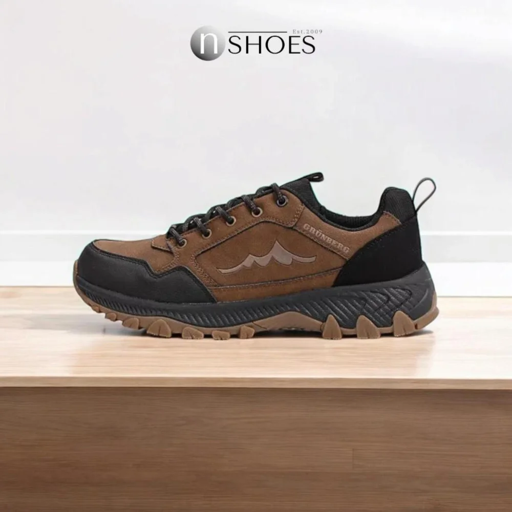 Мужские кожаные термо кроссовки GRUNBERG (Италия) с утеплением на мембране Gore-Tex модель 5743