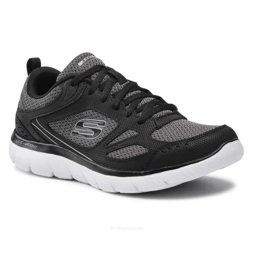 Men's black sneakers Skechers South Rim 52812 BKW 5758 comfortable with Memory Foam™ insole original from the American brand Men's black sneakers Skechers South Rim 52812 BKW 5758 comfortable with Memory Foam™ insole original from the American brand