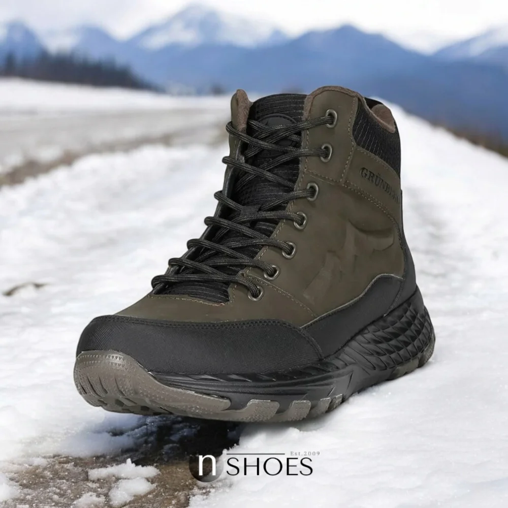 Чоловічі зимові хакі черевики GRUNBERG (Італія) модель 5762
