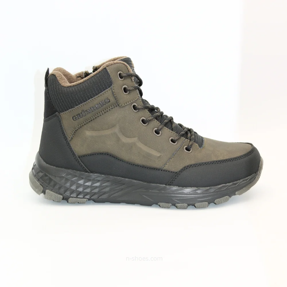 Чоловічі зимові хакі черевики GRUNBERG (Італія) модель 5762