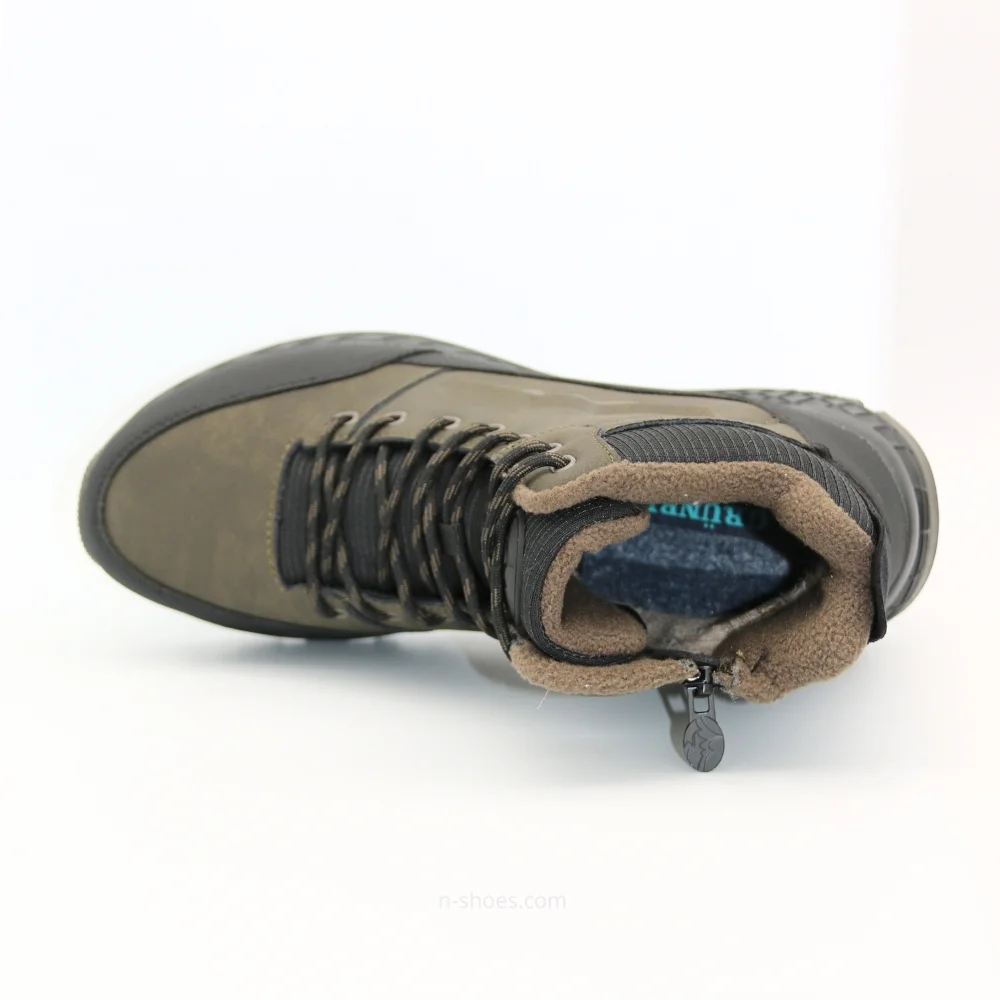 Чоловічі зимові хакі черевики GRUNBERG (Італія) модель 5762