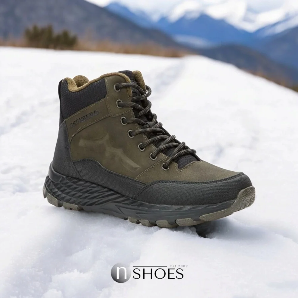 Чоловічі зимові хакі черевики GRUNBERG (Італія) модель 5762