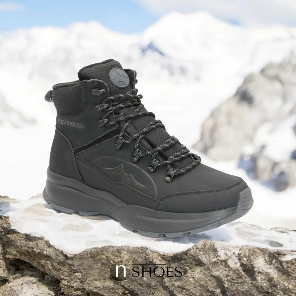 Мужские кожаные зимние ботинки GRUNBERG (Италия) модель 5763