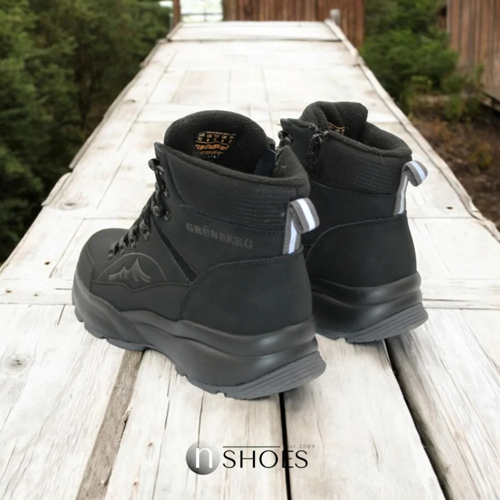 Мужские кожаные зимние ботинки GRUNBERG (Италия) модель 5763