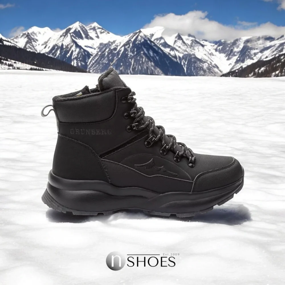 Мужские кожаные зимние ботинки GRUNBERG (Италия) модель 5763