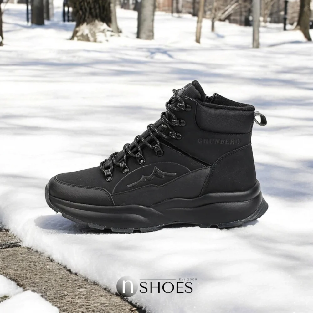 Мужские кожаные зимние ботинки GRUNBERG (Италия) модель 5763