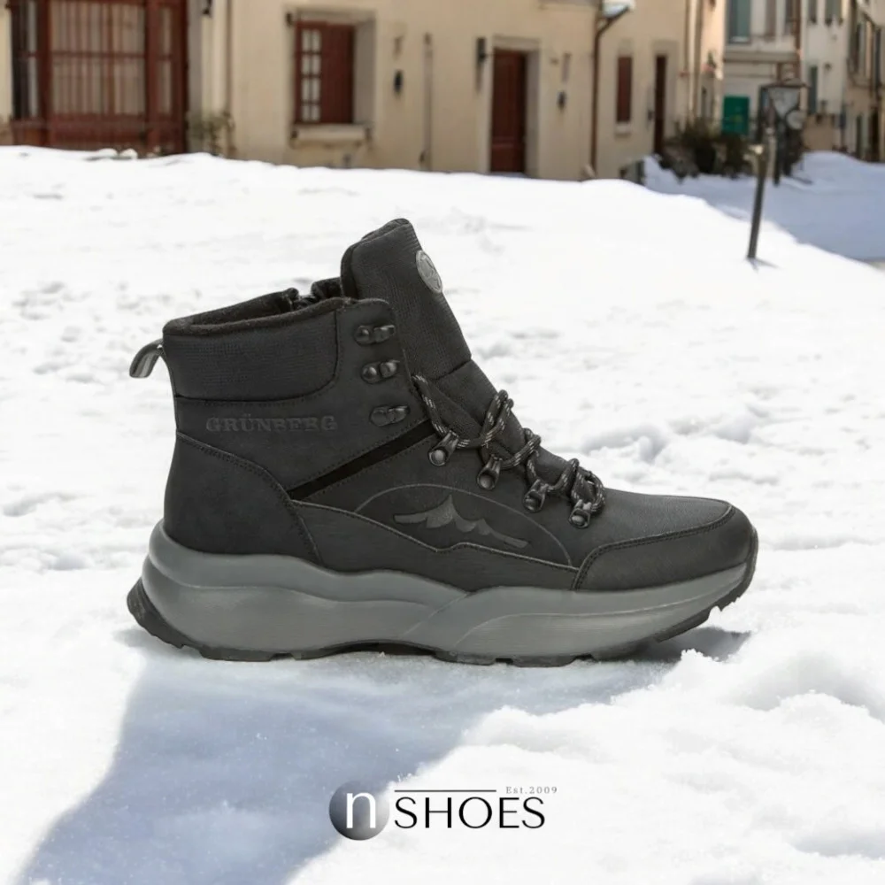 Мужские кожаные зимние ботинки GRUNBERG (Италия) модель 5763