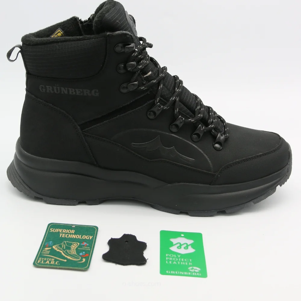 Мужские кожаные зимние ботинки GRUNBERG (Италия) модель 5763