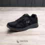 Skechers Flash Point 58350 BBK 5767 чорні шкіряні кросівки з устілкою Memory Foam
