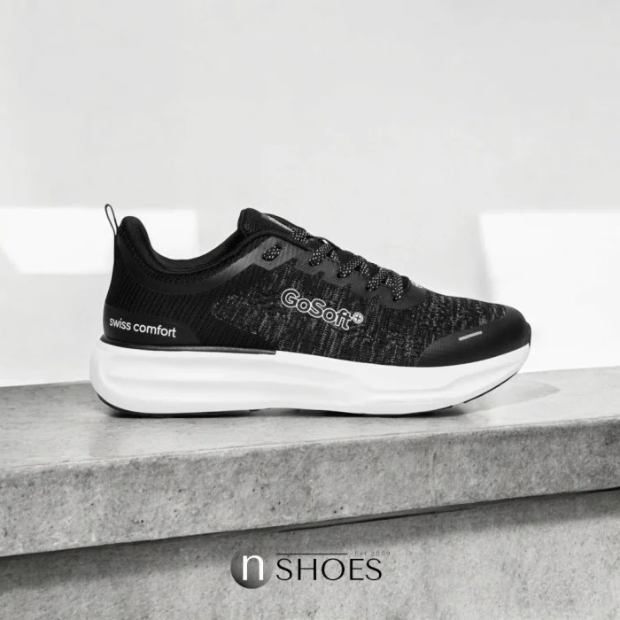 Men’s Black Sneakers Go Soft MP-1 5770 for Wide Feet