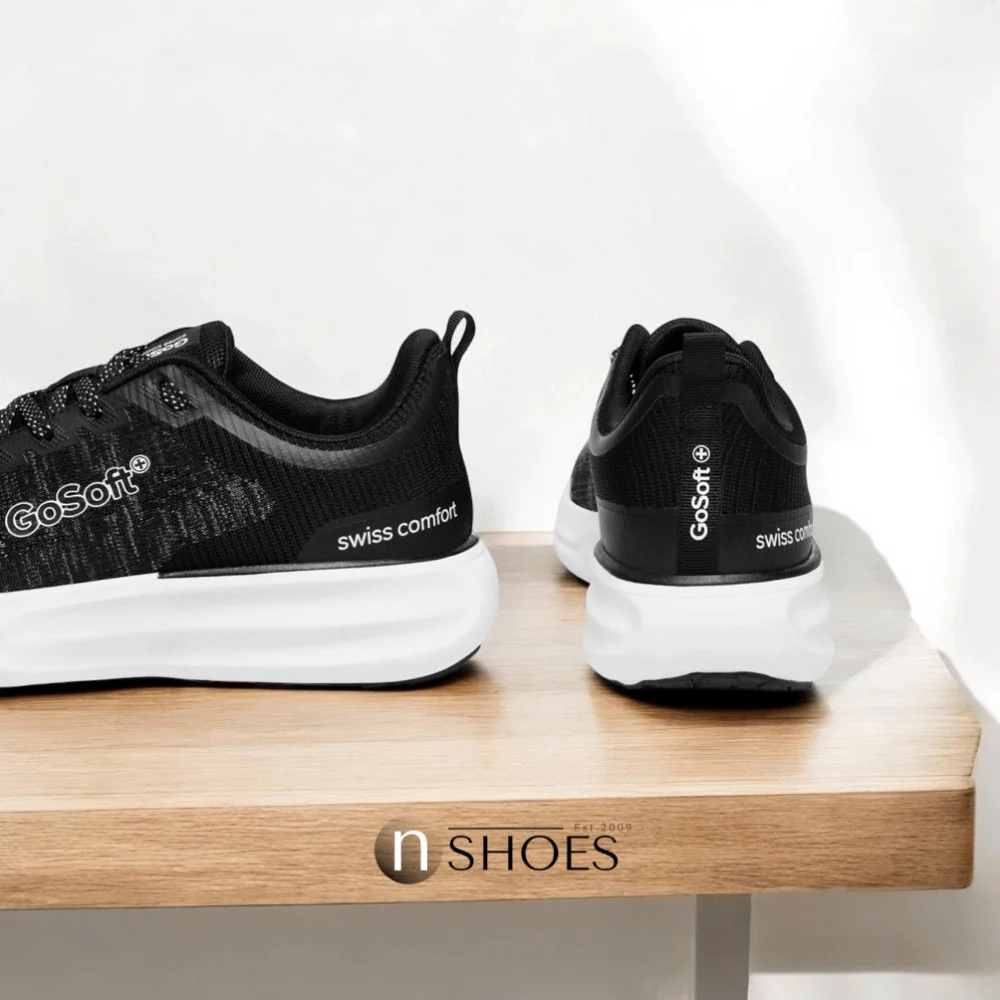 Men’s Black Sneakers Go Soft MP-1 5770 for Wide Feet