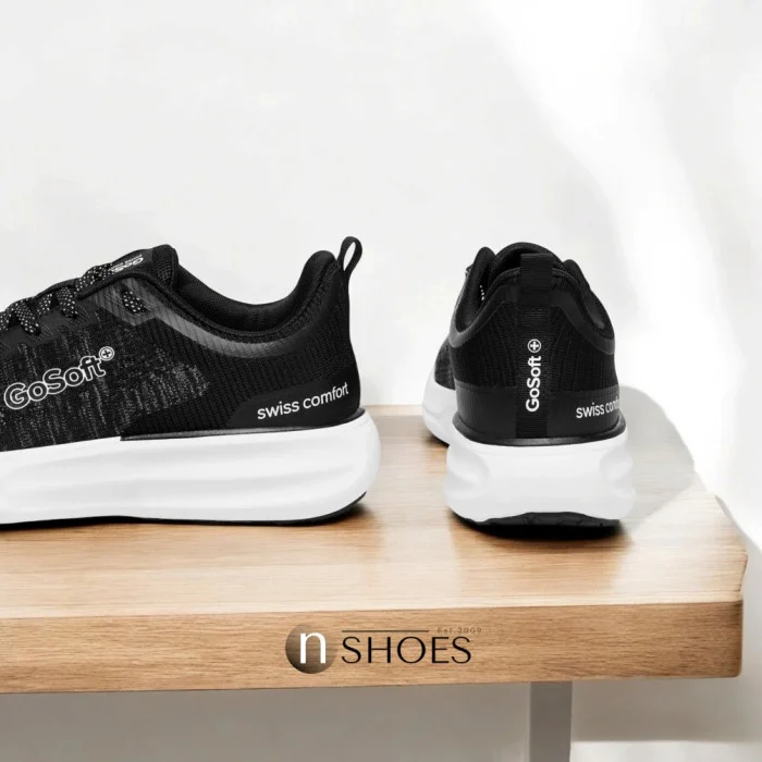 Men’s Black Sneakers Go Soft MP-1 5770 for Wide Feet