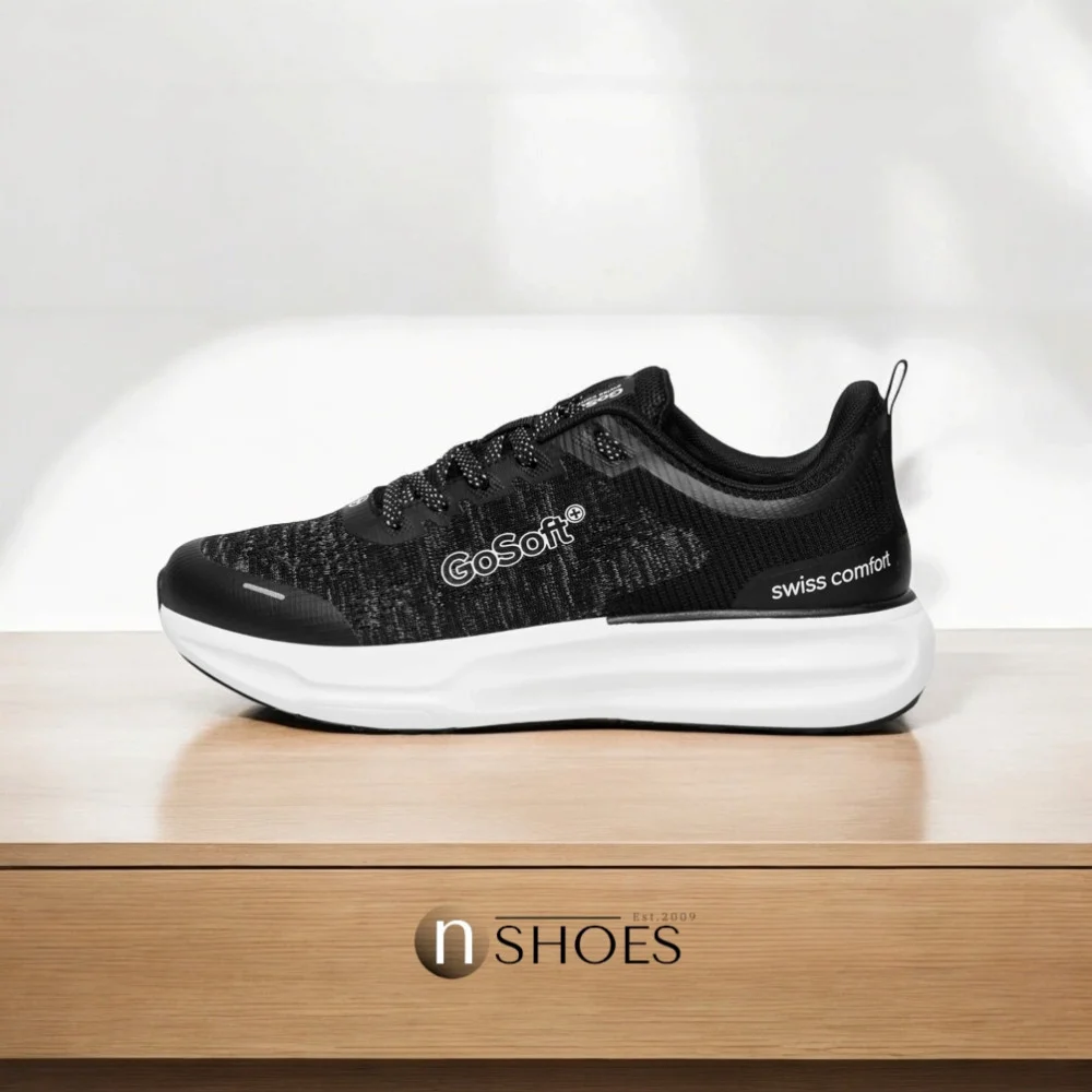 Men’s Black Sneakers Go Soft MP-1 5770 for Wide Feet