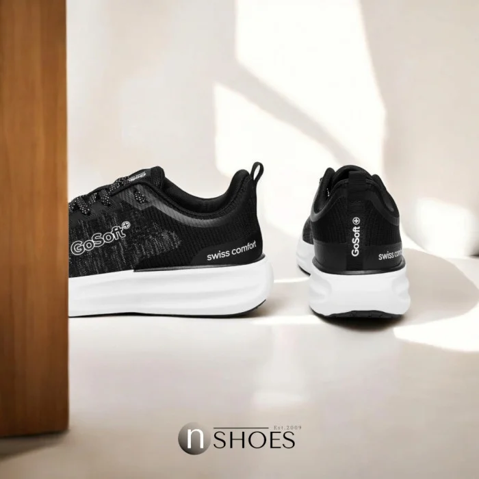 Men’s Black Sneakers Go Soft MP-1 5770 for Wide Feet