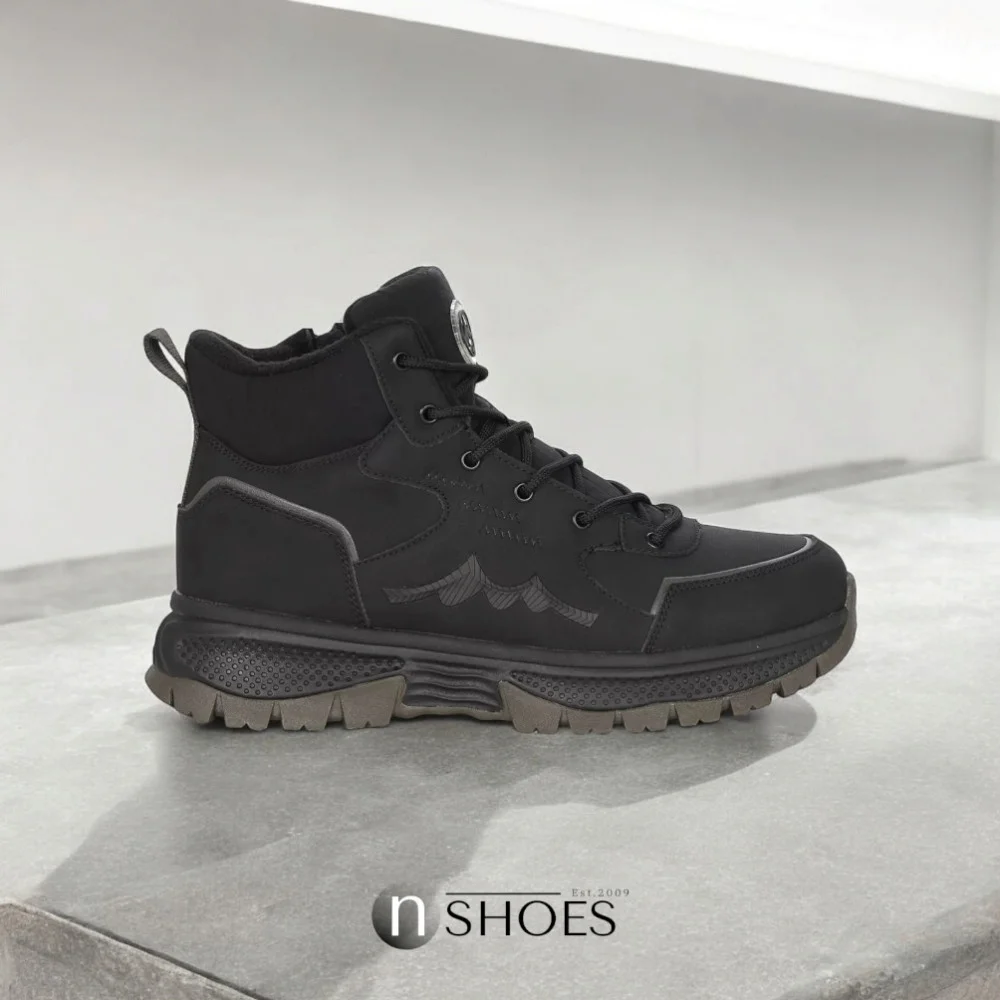 Men’s black winter leather boots GRUNBERG 148173-11-01 5773