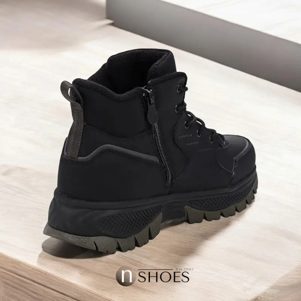 Men’s black winter leather boots GRUNBERG 148173-11-01 5773