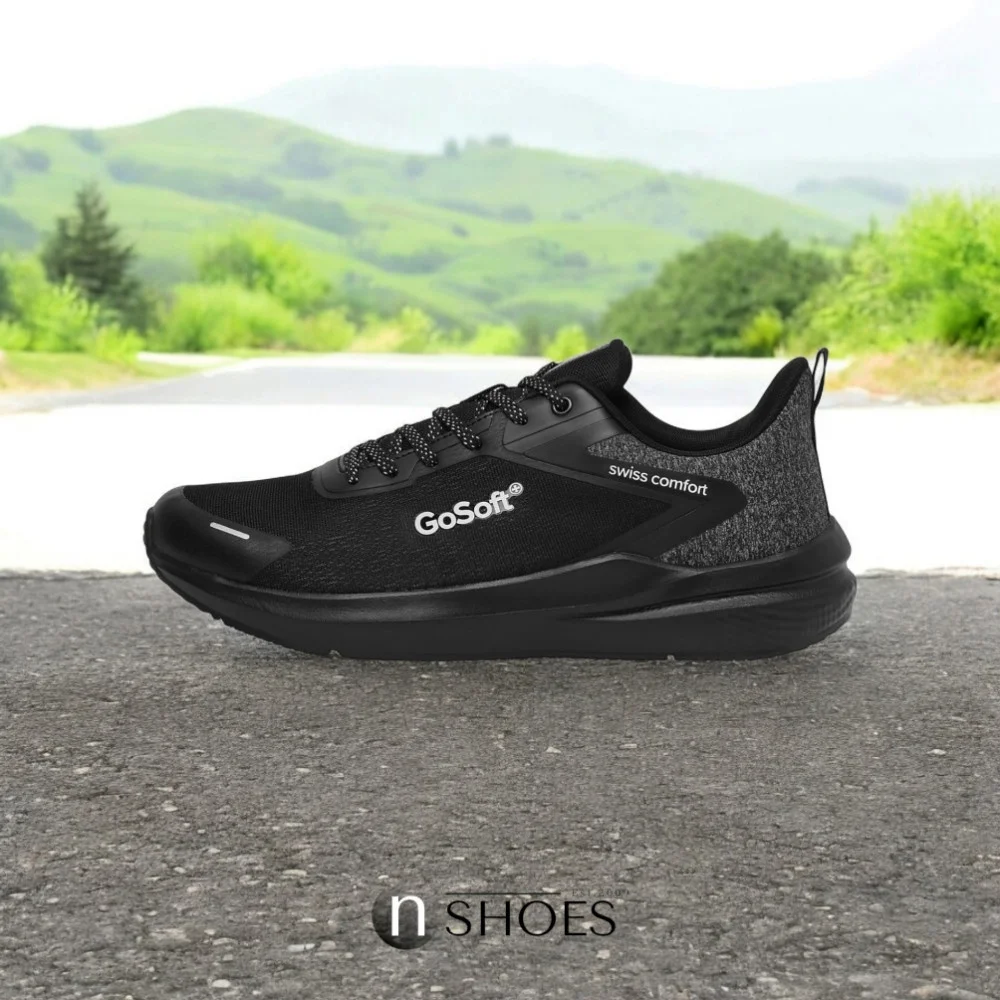 Men's black textile sneakers Go Soft MP-123 model 5778