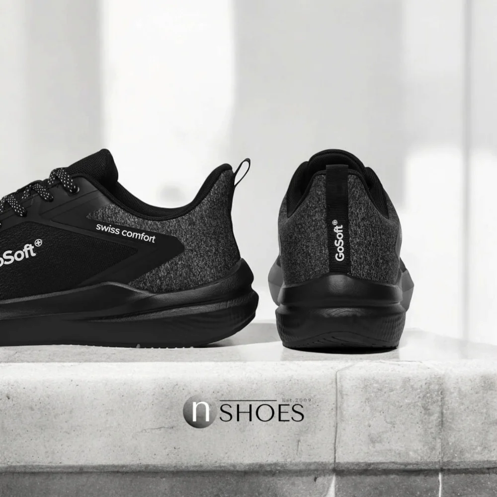 Men's black textile sneakers Go Soft MP-123 model 5778