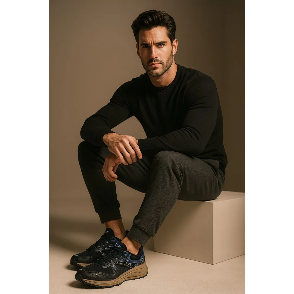 Мужские чёрно-синие кроссовки Joma Shock TKSHOW 2401 5783 для трейлраннинга