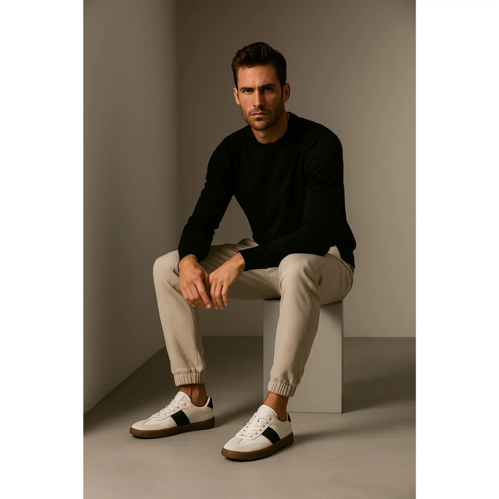 Чоловічі шкіряні демісезонні кросівки Crosby 457098-05-02W 5820 у стилі BOSS Brenta