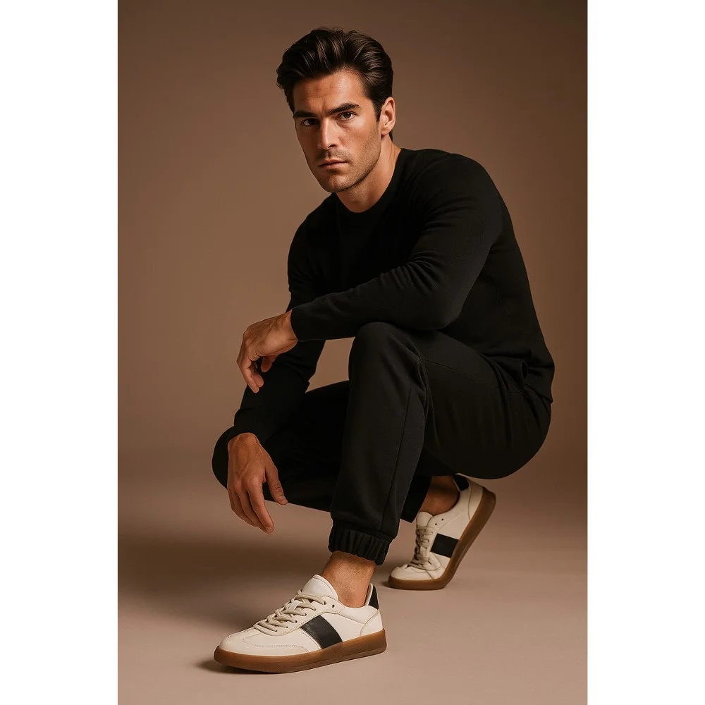 Чоловічі шкіряні демісезонні кросівки Crosby 457098-05-02W 5820 у стилі BOSS Brenta