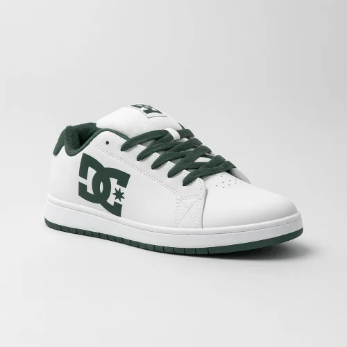 Men's white puffy sneakers with large laces hi-tops DC Gaveler Sn ADYS100574-WF0 5899 original with genuine leather from the American brand Men's white puffy sneakers with large laces hi-tops DC Gaveler Sn ADYS100574-WF0 5899 original with genuine leather from the American brand