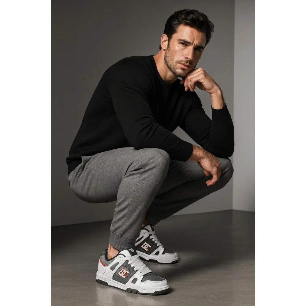 Men’s Leather High-Top Sneakers DC STAG 320188-XWSS