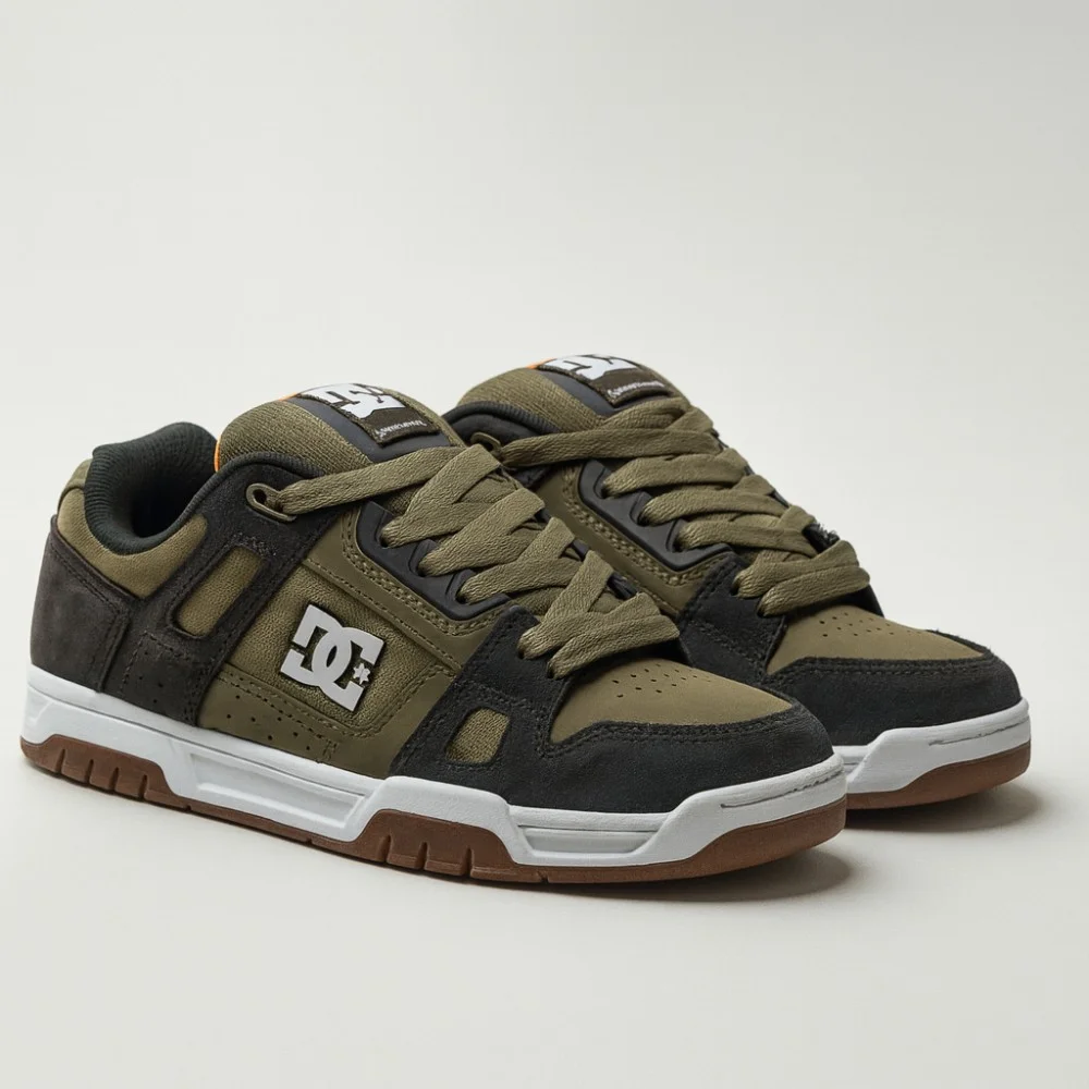 Мужские дутые хайтапы DC Stag 320188-ARO 5902 из натуральной кожи