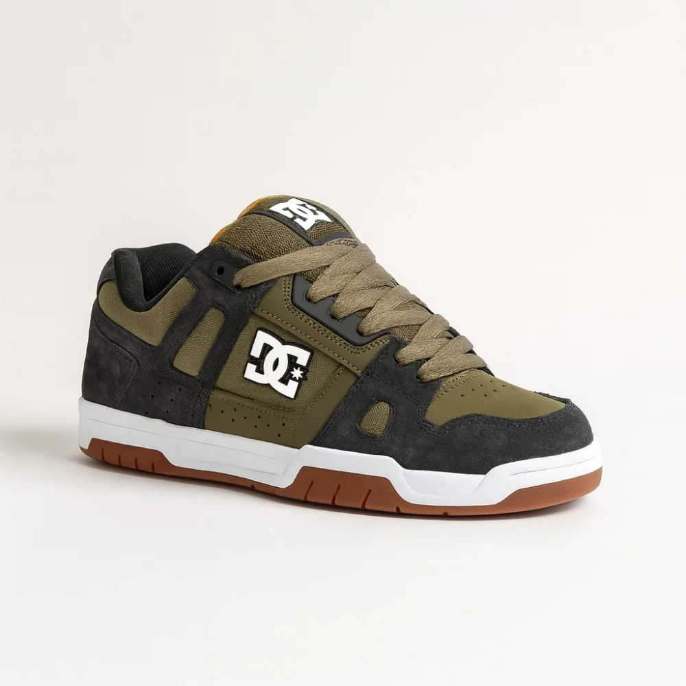 Мужские дутые хайтапы DC Stag 320188-ARO 5902 из натуральной кожи