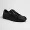 Men's black leather sneakers Tapi b-7423 czarny 5908 made of genuine leather with a zipper from the Polish brand in the style of Calvin Klein Jeans Classic Cupsole