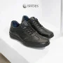 Men's black leather sneakers Tapi (Poland) model 5909