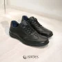 Men's black leather sneakers Tapi (Poland) model 5909