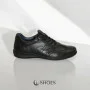 Men's black leather sneakers Tapi (Poland) model 5909