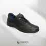 Men's black leather sneakers Tapi (Poland) model 5909