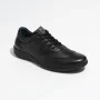 Men's black leather sneakers Tapi (Poland) model 5909