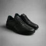Men's black leather sneakers Tapi (Poland) model 5909