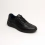 Men's black leather sneakers Tapi (Poland) model 5909