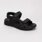 Men's black leather sandals Alex Bens 03-v 5916 comfortable made of genuine leather, with velcro, from a Ukrainian factory