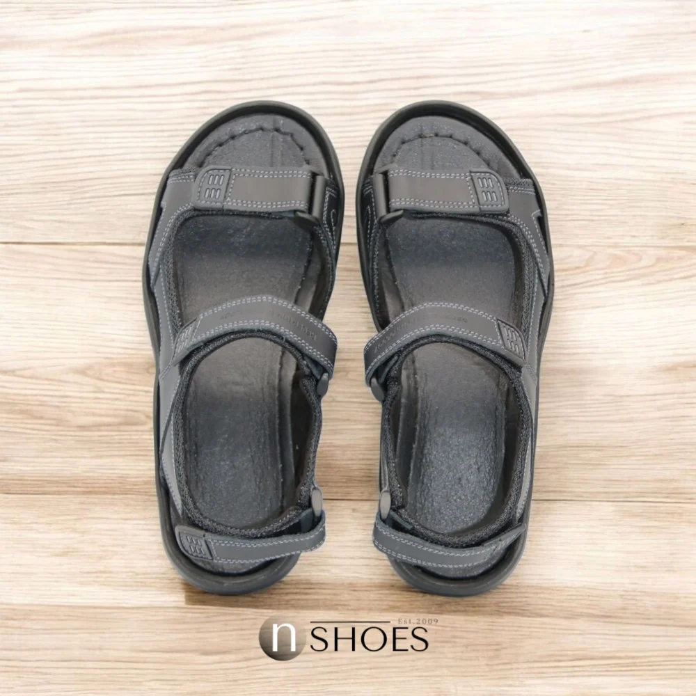 Men's leather black sandals Alex Bens (Ukraine) model 5920