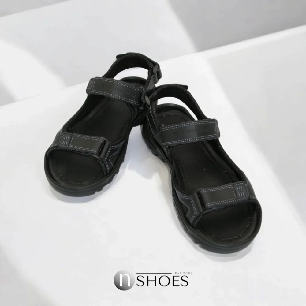 Men's leather black sandals Alex Bens (Ukraine) model 5920