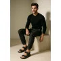 Men's leather black sandals Alex Bens (Ukraine) model 5920