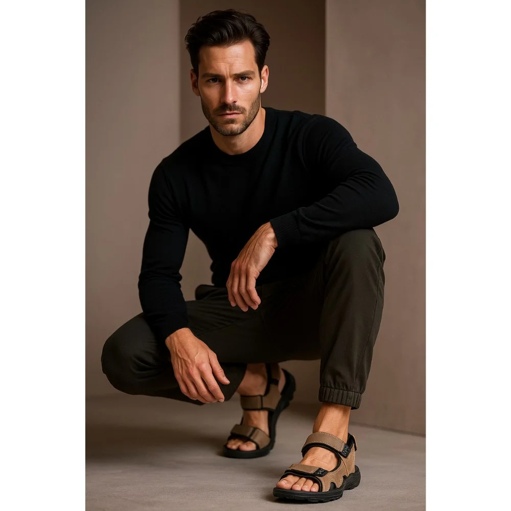 Men's Leather Sandals Alex Bens 101e 5921: Summer Comfort