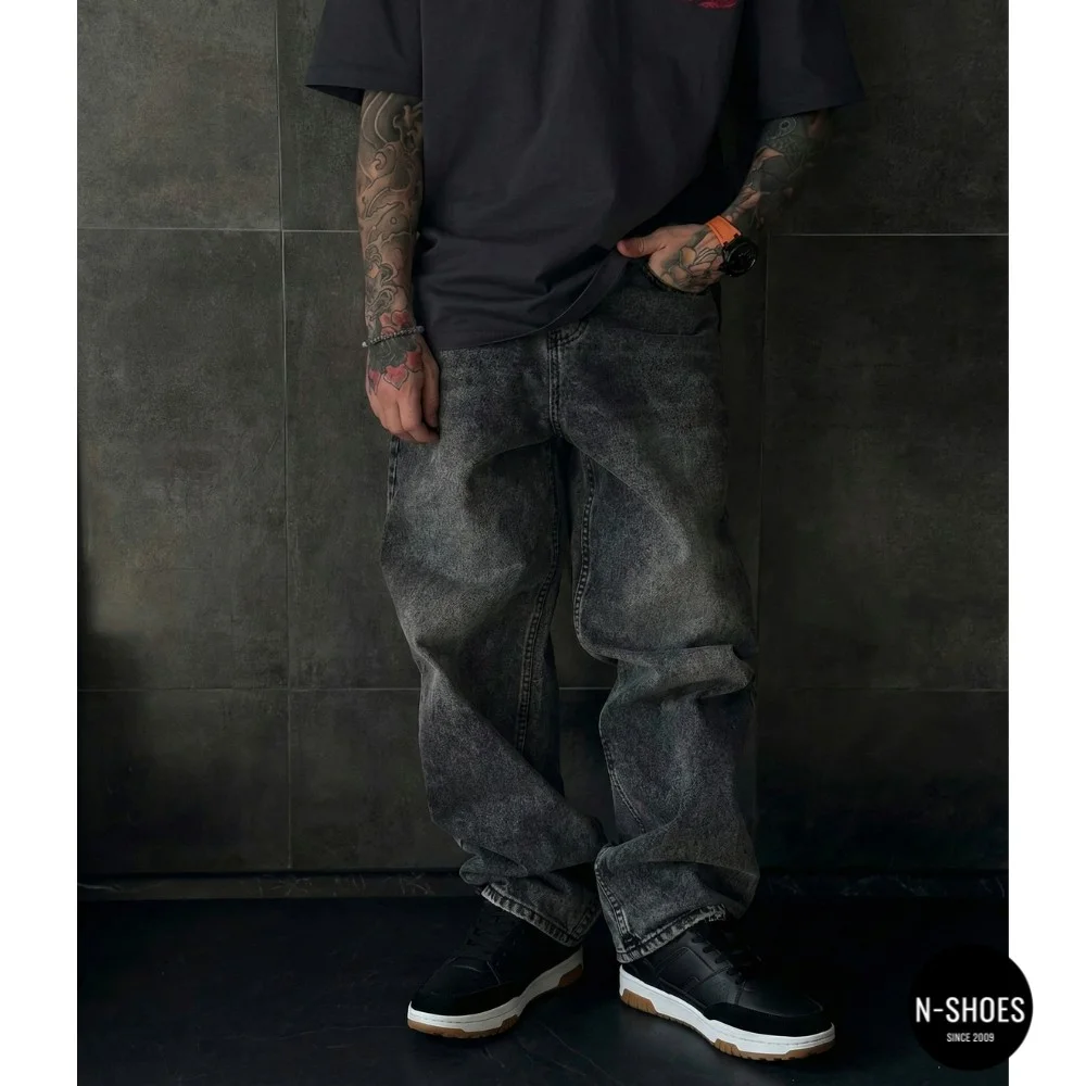 Men's Black Leather Sneakers Shaq BREAKER LOW AQ95014M-B 6014 Original