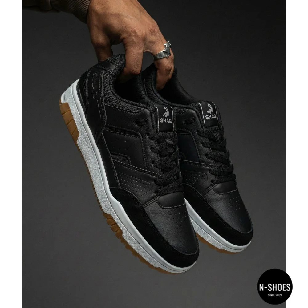 Men's Black Leather Sneakers Shaq BREAKER LOW AQ95014M-B 6014 Original