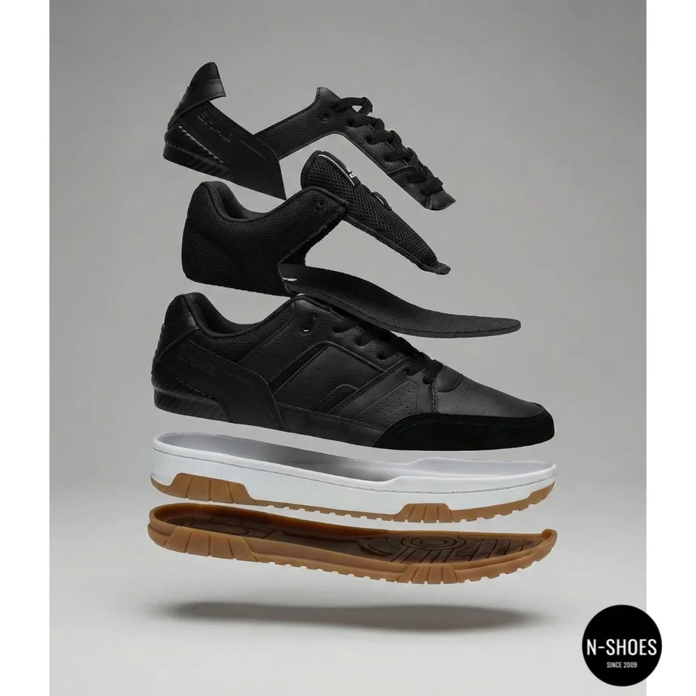 Men's Black Leather Sneakers Shaq BREAKER LOW AQ95014M-B 6014 Original