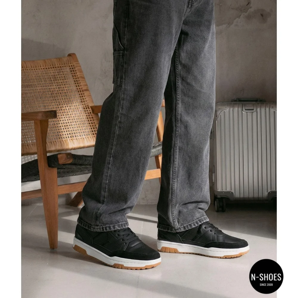 Men's Black Leather Sneakers Shaq BREAKER LOW AQ95014M-B 6014 Original