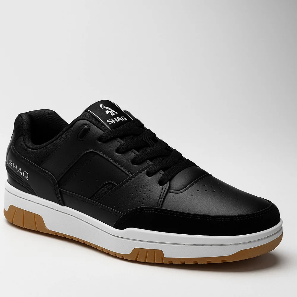 Men's Black Leather Sneakers Shaq BREAKER LOW AQ95014M-B 6014 Original