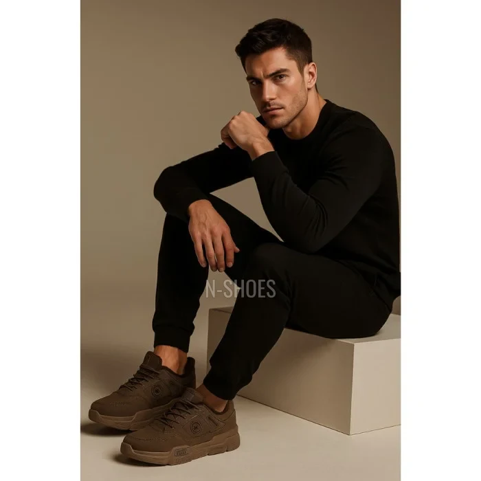Чоловічі зимові кросівки Big Star Shoes OO174580 6054 хакі з утепленням