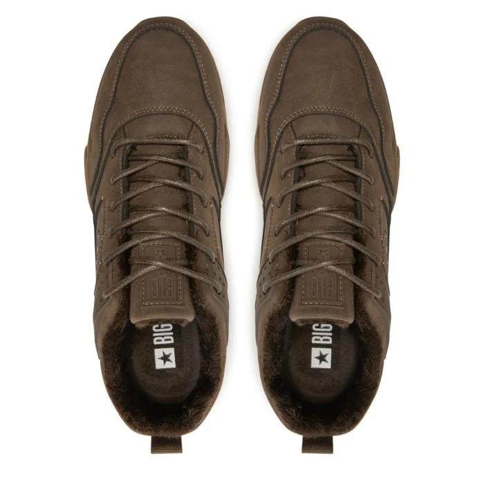 Чоловічі зимові кросівки Big Star Shoes OO174580 6054 хакі з утепленням