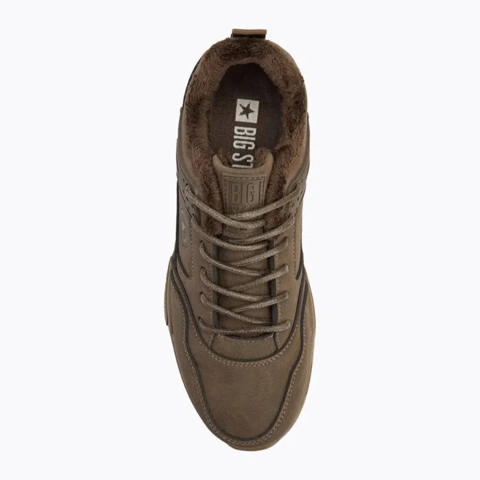 Чоловічі зимові кросівки Big Star Shoes OO174580 6054 хакі з утепленням